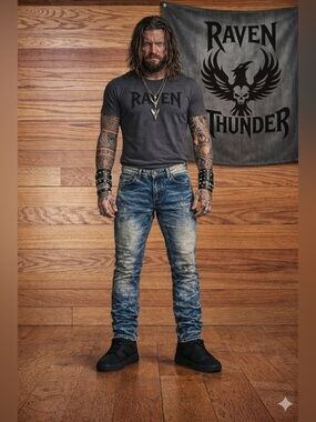 DASH Distressed Blue Skinny Jeans